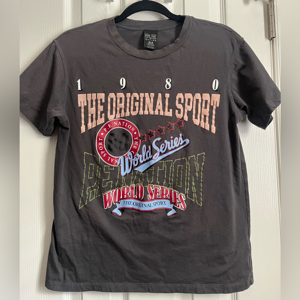 P.E Nation Charcoal Graphic Tee XS